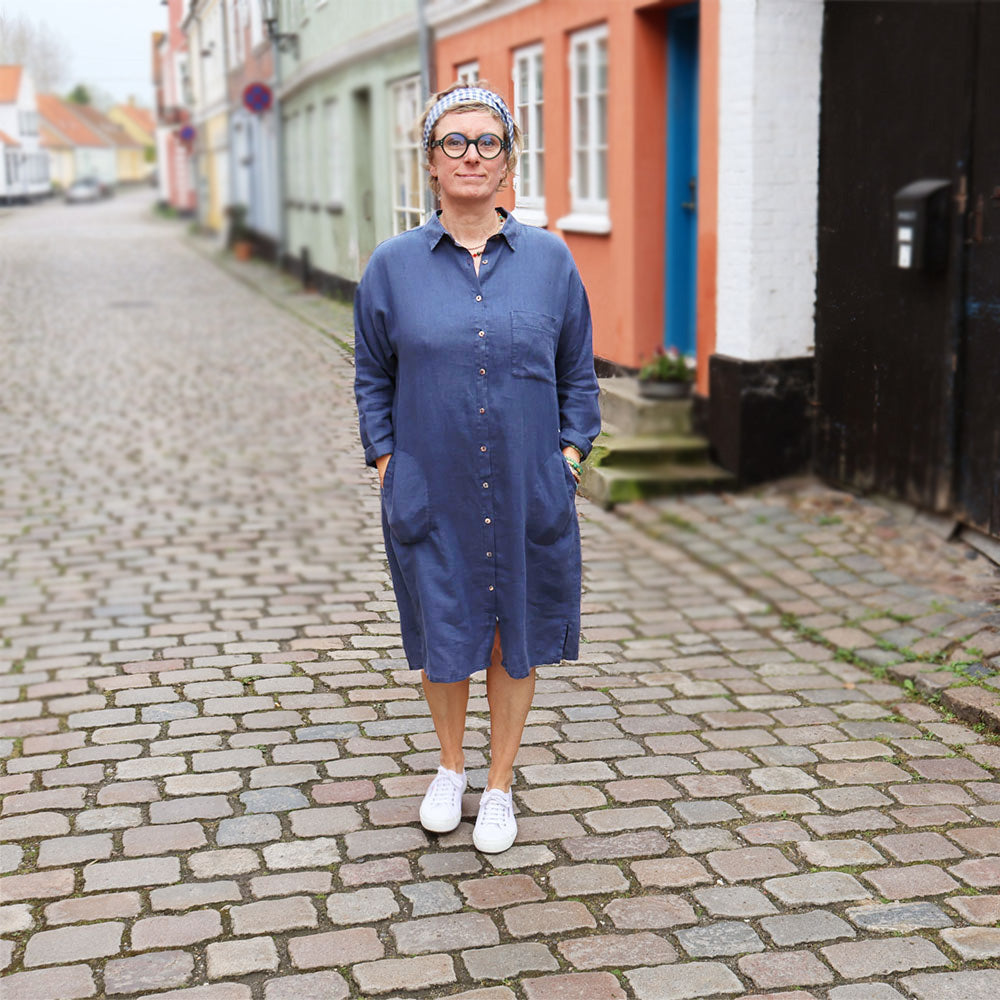 DORA | Skjortekjole i hør | Mange Farver