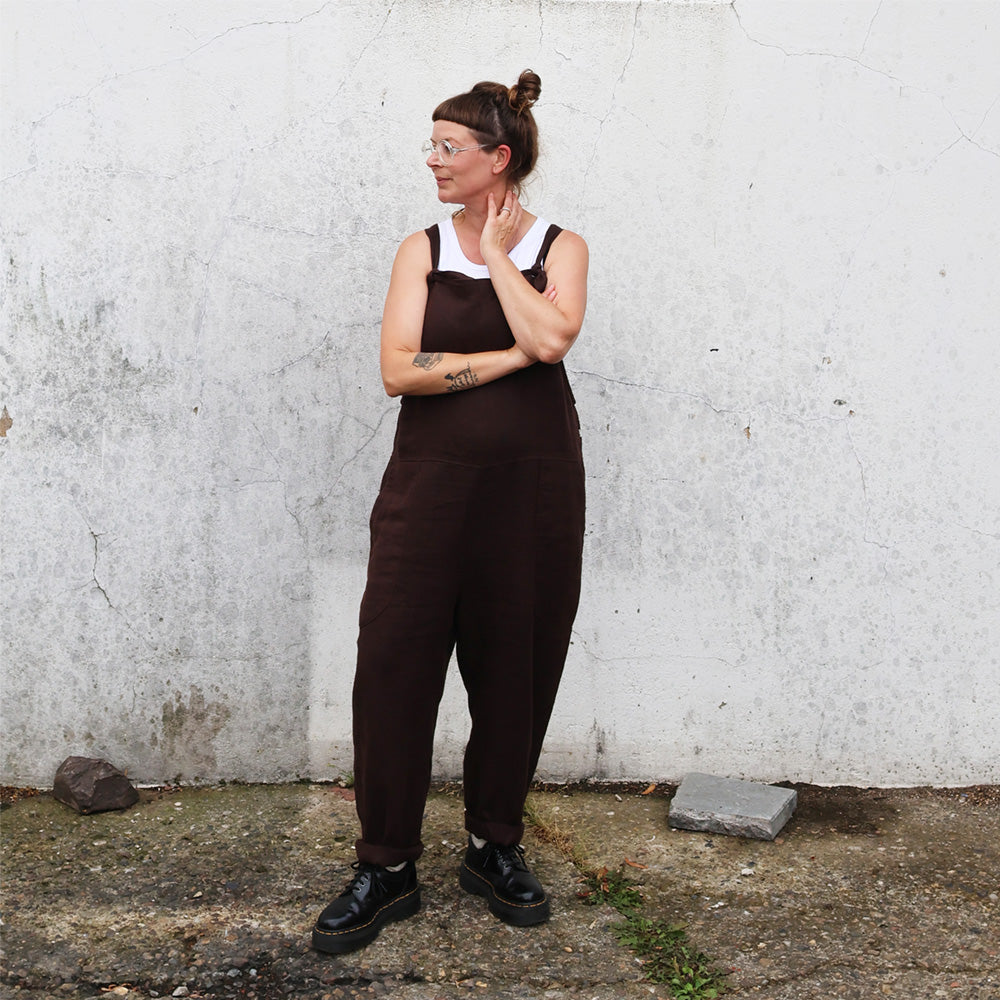 Overalls i hør sort