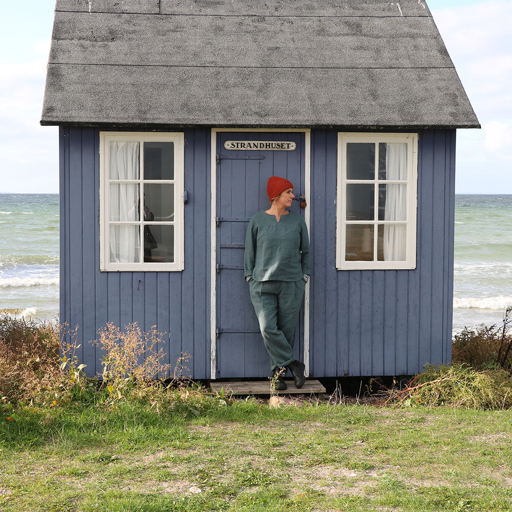 hørbluser dame i grøn