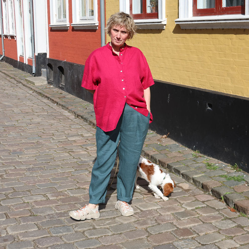 POLLY | Kortærmet hørskjorte dame