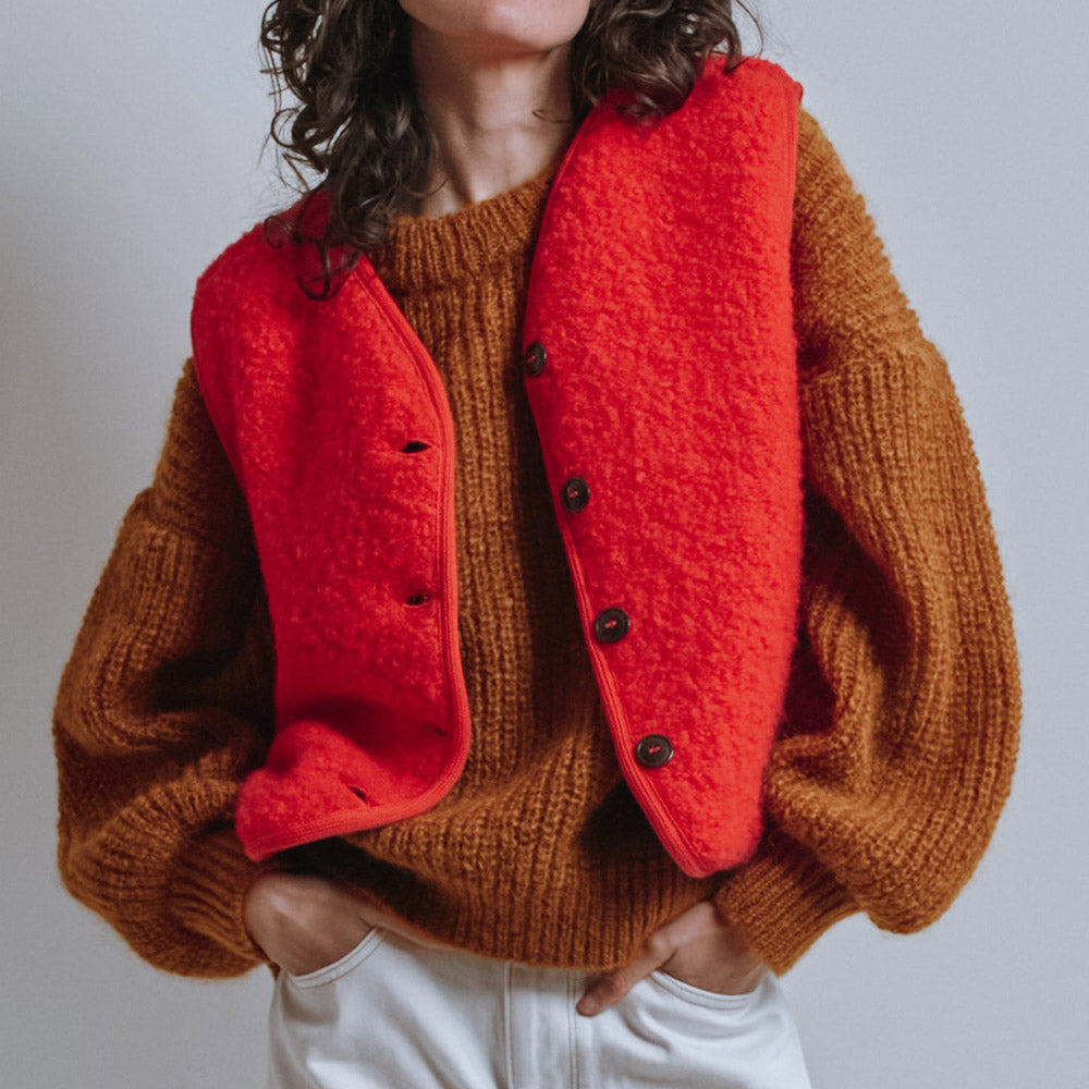 Hyrde vest | i uld  Nu i 5 farver